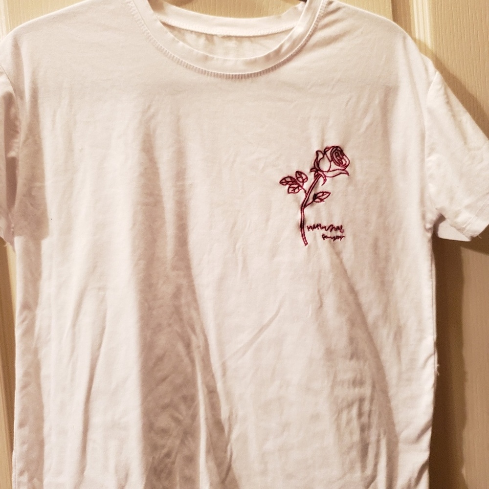 White rose shirt